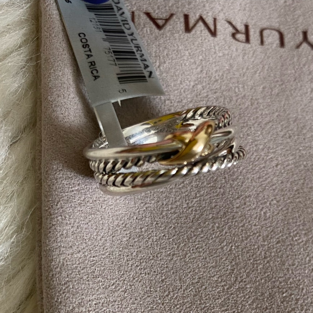 David Yurman Crossover ring with X. Brand new. Size 6.5.